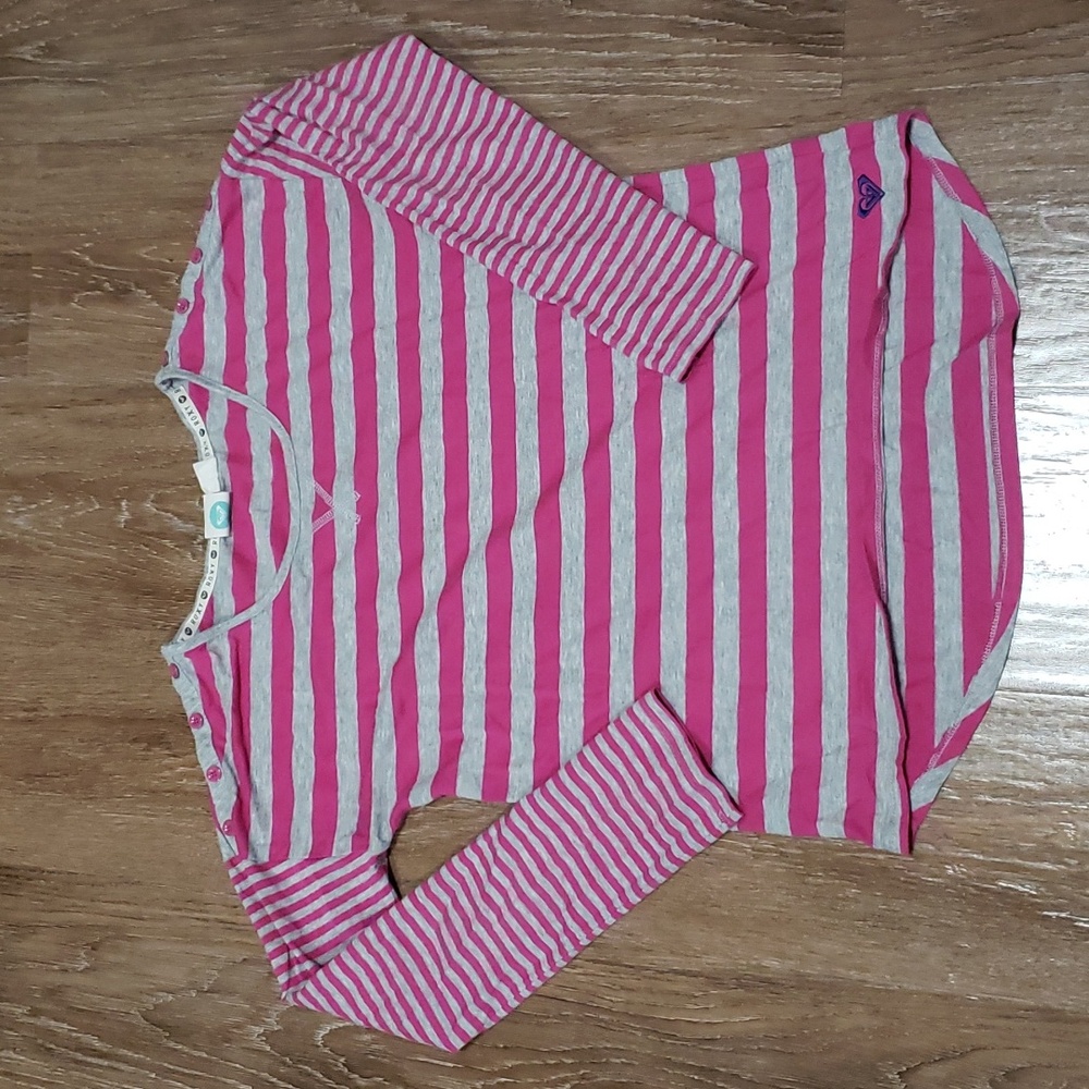 (L) ROXY Girl Youth Girl's Striped Lightweight Casual Everyday Classic Comfort